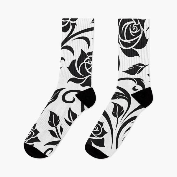 Item preview, Black and white flower pattern designed and sold by Haji  Kamora.