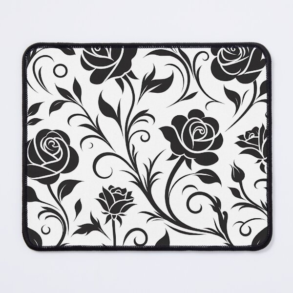 Item preview, Black and white flower pattern designed and sold by Haji Kamora.