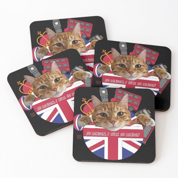 Item preview, Ginger cat says go london, I will go london.  designed and sold by attakorn.