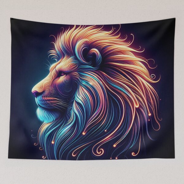 Item preview, Neon Lion Side Portrait designed and sold by Simplybe1.