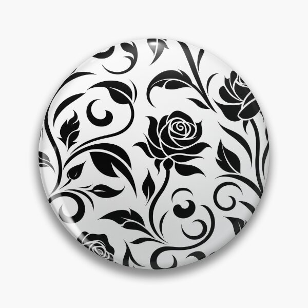Item preview, Black and white flower pattern designed and sold by Haji  Kamora.
