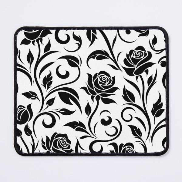 Item preview, Black and white flower pattern designed and sold by Haji  Kamora.