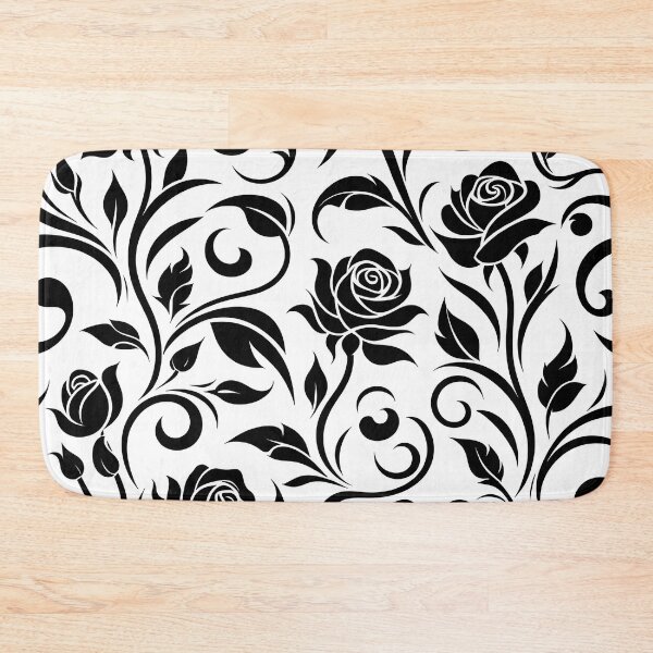 Item preview, Black and white flower pattern designed and sold by Haji  Kamora.