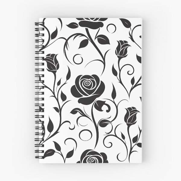 Item preview, Black and white flower pattern designed and sold by Haji  Kamora.