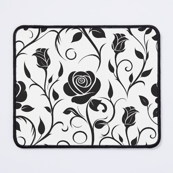Item preview, Black and white flower pattern designed and sold by Haji Kamora.