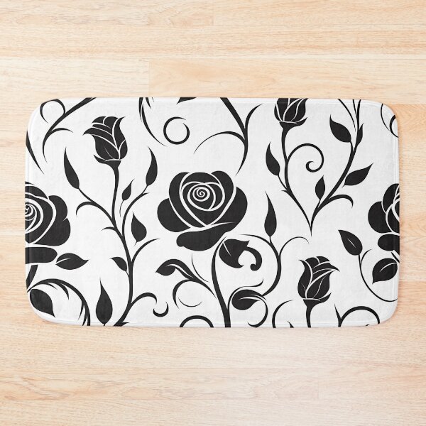 Item preview, Black and white flower pattern designed and sold by Haji  Kamora.