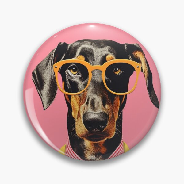 Item preview, Doberman Pinscher in Pastel - Dobie Wearing Glasses designed and sold by luvandsocial.