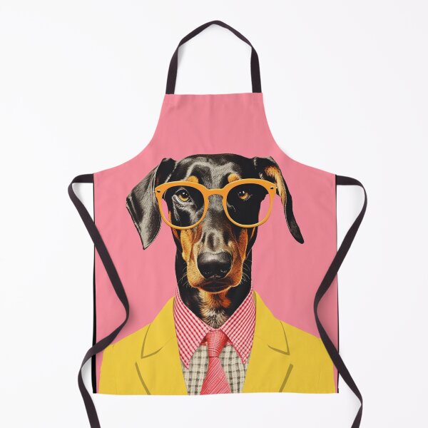 Item preview, Doberman Pinscher in Pastel - Dobie Wearing Glasses designed and sold by luvandsocial.
