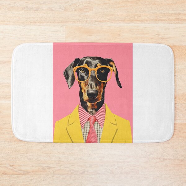 Item preview, Doberman Pinscher in Pastel - Dobie Wearing Glasses designed and sold by luvandsocial.