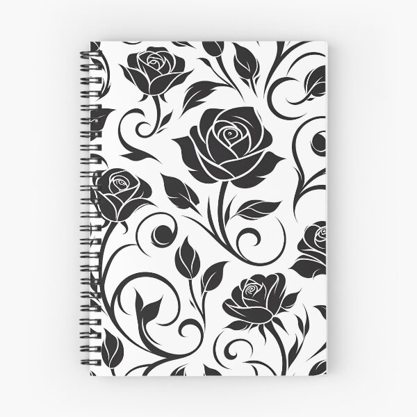Item preview, Black and white flower pattern designed and sold by Haji  Kamora.