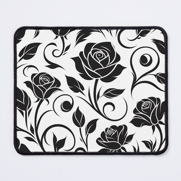 Item preview, Black and white flower pattern designed and sold by Haji  Kamora.