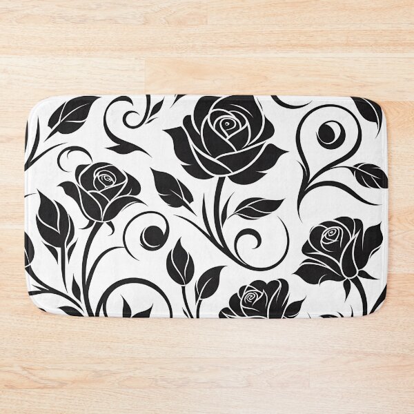 Item preview, Black and white flower pattern designed and sold by Haji  Kamora.
