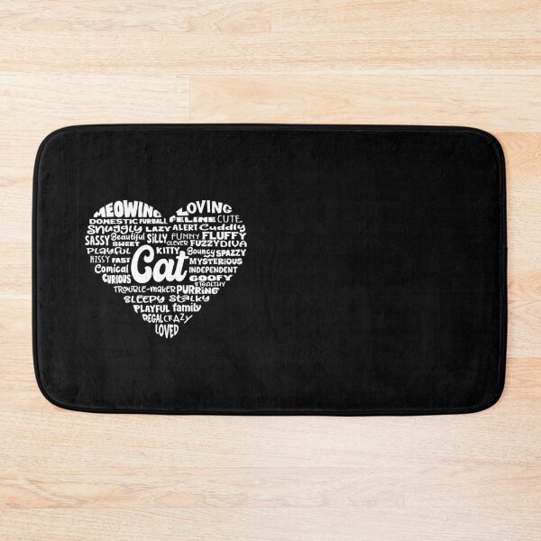 Item preview, Heart Cat Word Cloud designed and sold by jitterfly.