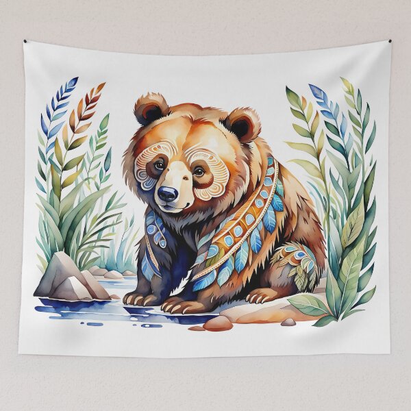 Item preview, Cute baby bear, native style art designed and sold by Ilikeiwantilove.