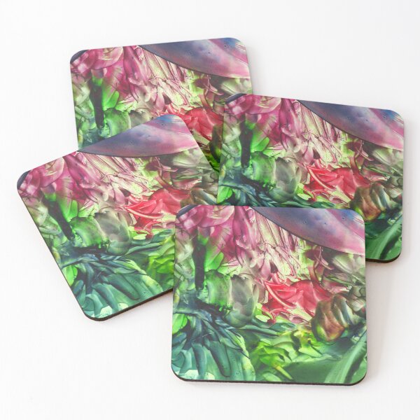 Item preview, Rotated Vibrant Handmade Encaustic Wax Melted Abstract 3D designed and sold by ScotlandArtist.