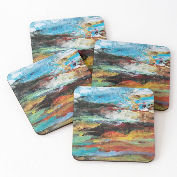 Item preview, A long day - abstract painting expressive landscape designed and sold by MercuryUrchin.