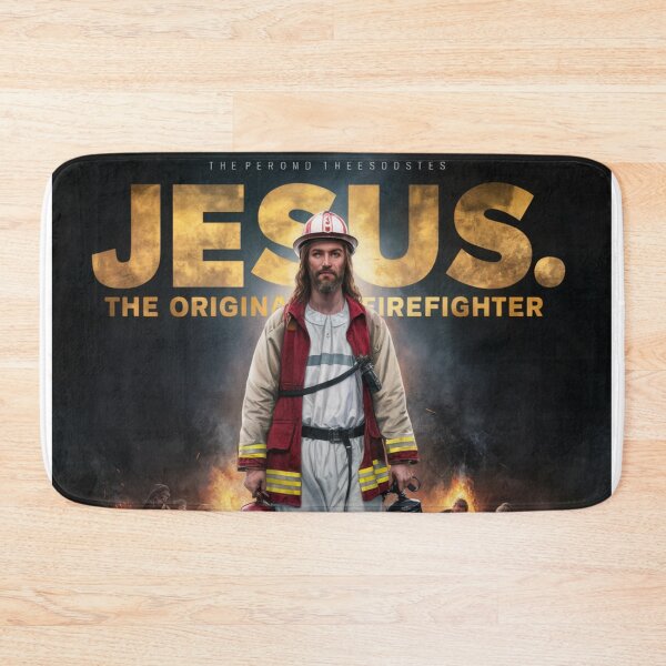 Item preview, CUTE JESUS THE ORIGINAL FIREFIGHTER designed and sold by Obinne.