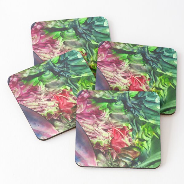 Item preview, Rotated Vibrant Handmade Encaustic Wax Melted Abstract 3D designed and sold by ScotlandArtist.