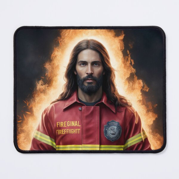 Item preview, CUTE JESUS FIREFIGHTER designed and sold by Obinne.