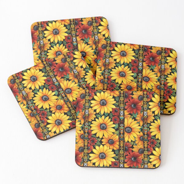 Item preview, Colorful Sunflower and Abstract Floral Pattern designed and sold by VoyteksDesigns.