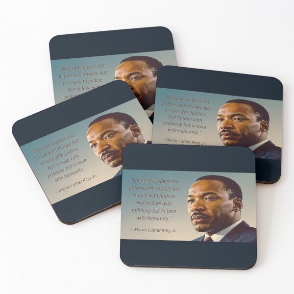 Item preview, MLK Quote: Leaders Love Justice, Not Money designed and sold by JediNeil.