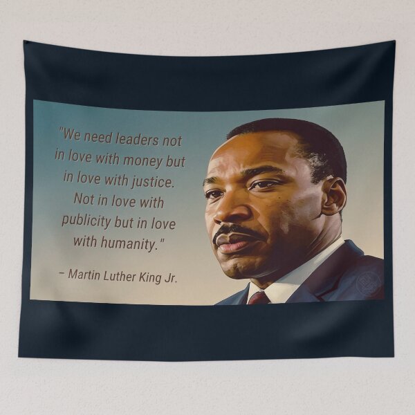 Item preview, MLK Quote: Leaders Love Justice, Not Money designed and sold by JediNeil.