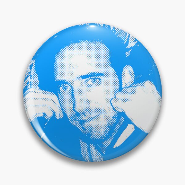Item preview, Filtered photograph portrait of blue pixelated man designed and sold by Carré Comme Orange.