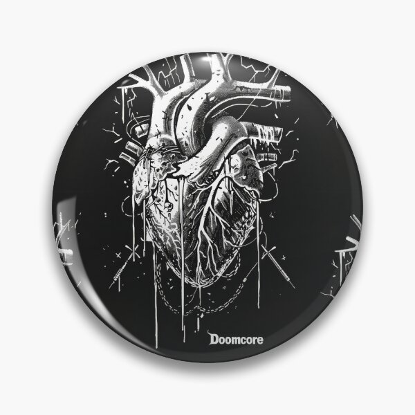 Artikelvorschau, Gothic Doomcore Herz mit Vintage Flair entworfen und verkauft von Piotrek0001.