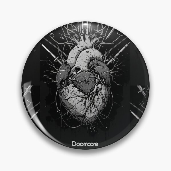 Artikelvorschau, Gothic Doomcore Herz mit Vintage Flair entworfen und verkauft von Piotrek0001.