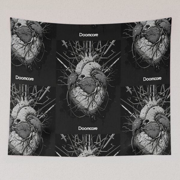 Item preview, Gothic Doomcore Heart with Vintage Flair designed and sold by Piotrek0001.