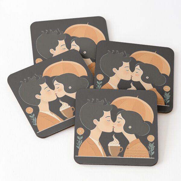 Item preview, Sweet Kissing Couple designed and sold by hallwell.