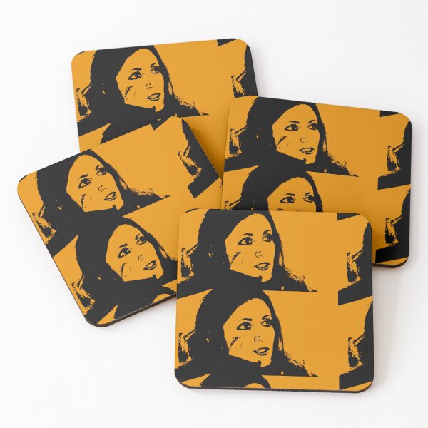 Item preview, Abstract filtered photography woman portrait Pop art orange and black designed and sold by Carré Comme Orange.