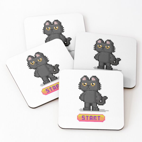 Item preview, BLACK CAT PIXEL ART designed and sold by infinitearte.
