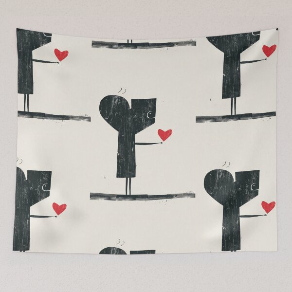 Item preview, Red Heart in Hand - Minimalist Illustration  designed and sold by Piotrek0001.