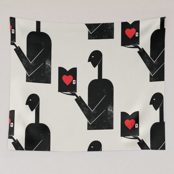 Item preview, Red Heart in Hand - Minimalist Illustration  designed and sold by Piotrek0001.