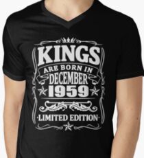 Kings are born in december 1959 Men's V-Neck T-Shirt