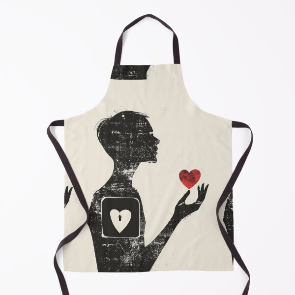 Item preview, Red Heart in Hand - Minimalist Illustration designed and sold by Piotrek0001.