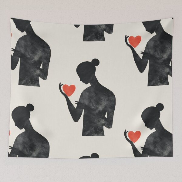 Item preview, Red Heart in Hand - Minimalist Illustration  designed and sold by Piotrek0001.