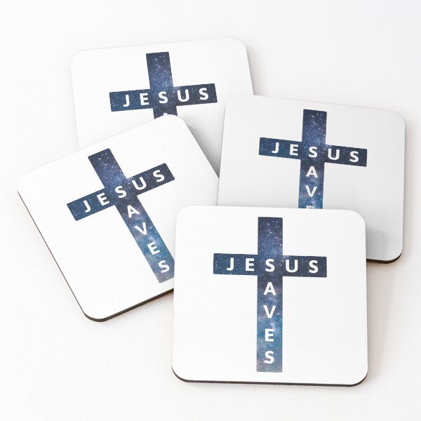 Item preview, Jesus Saves! Starry Night Sky Cross designed and sold by PMCreative.