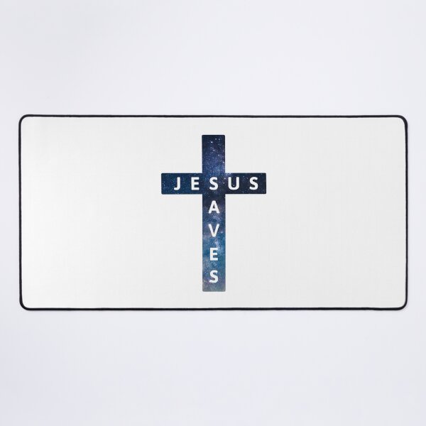 Item preview, Jesus Saves! Starry Night Sky Cross designed and sold by PMCreative.