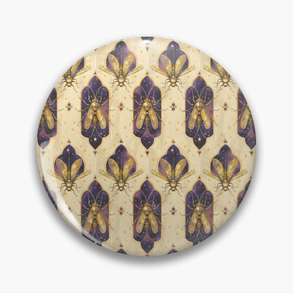 Item preview, Golden Insect Pattern on Midnight Blue designed and sold by VoyteksDesigns.