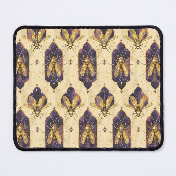 Item preview, Golden Insect Pattern on Midnight Blue designed and sold by VoyteksDesigns.