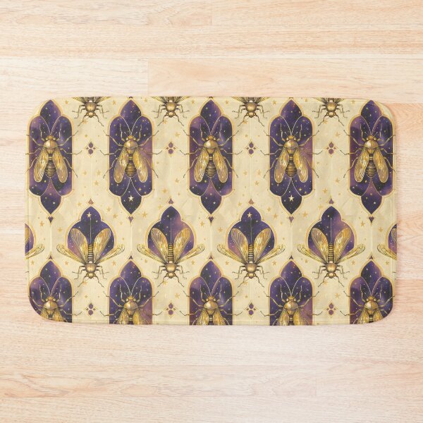 Item preview, Golden Insect Pattern on Midnight Blue designed and sold by VoyteksDesigns.