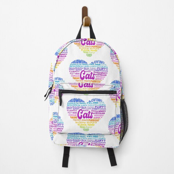 Item preview, Colorful Cats Heart Rainbow Word Cloud designed and sold by jitterfly.