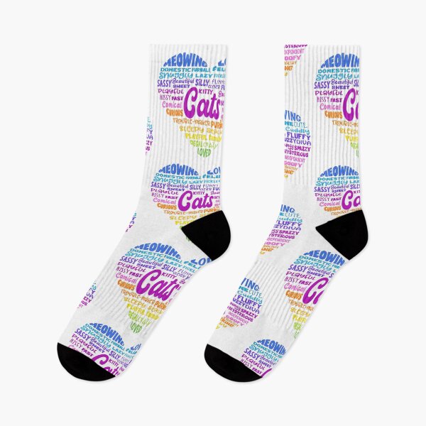 Item preview, Colorful Cats Heart Rainbow Word Cloud designed and sold by jitterfly.