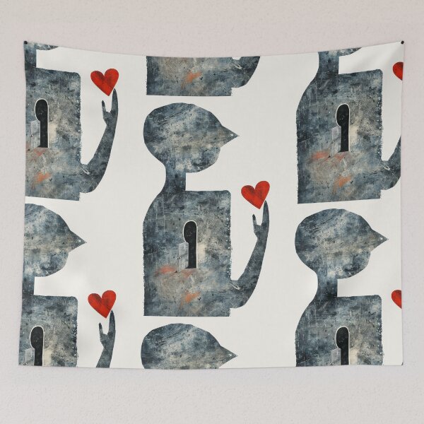 Item preview, Red Heart in Hand - Minimalist Illustration  designed and sold by Piotrek0001.