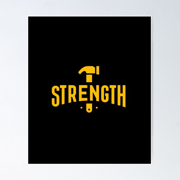 Item preview, Strength Hammer Design for Fitness Enthusiasts - Yellow designed and sold by Weknes.