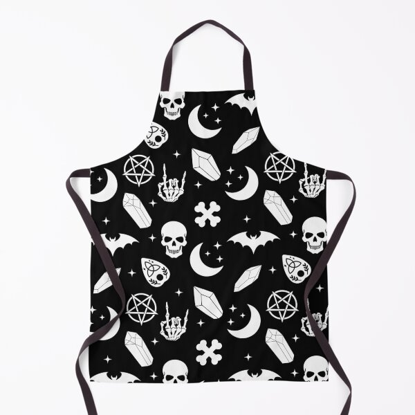 Item preview, Goth Witchy Witchore Occult Pattern with Skulls Skeleton and Pentagram designed and sold by StudioWhimsey.