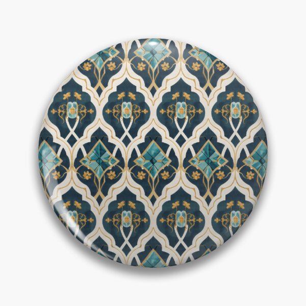 Item preview, Elegant Blue and Gold Insect Pattern designed and sold by VoyteksDesigns.