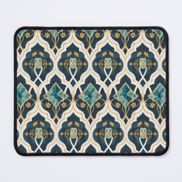 Item preview, Elegant Blue and Gold Insect Pattern designed and sold by VoyteksDesigns.